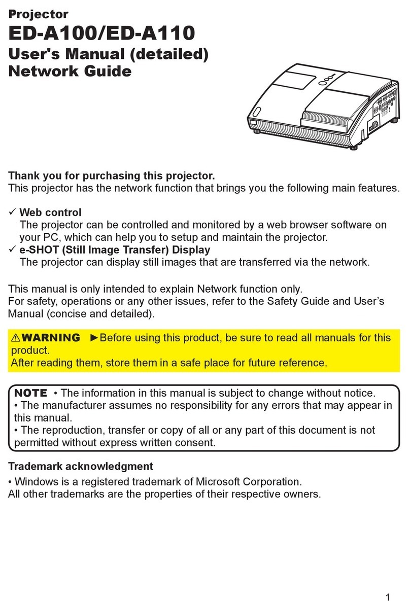 Hitachi ED-A100 - XGA LCD Projector Network guide