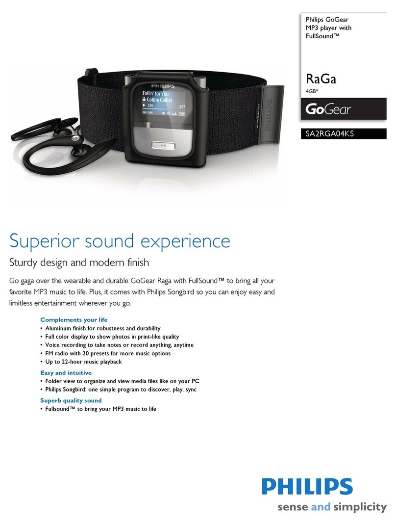 Philips GoGear SA2RGA04KS User manual