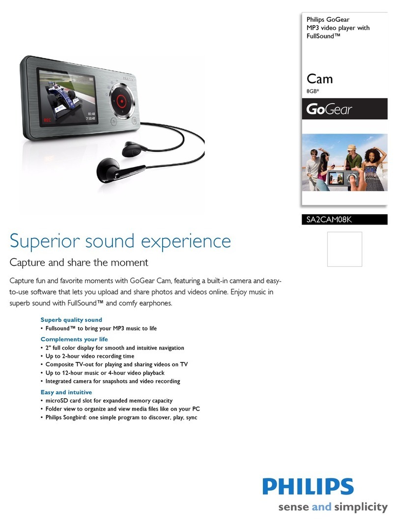 Philips GoGear SA2CAM08K User manual Philips GoGear SA2CAM08K User manual