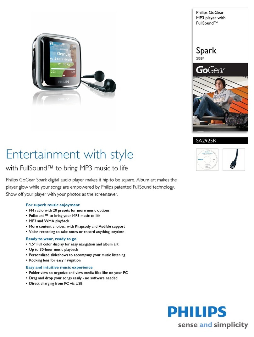 Philips GoGear SA2925R User manual