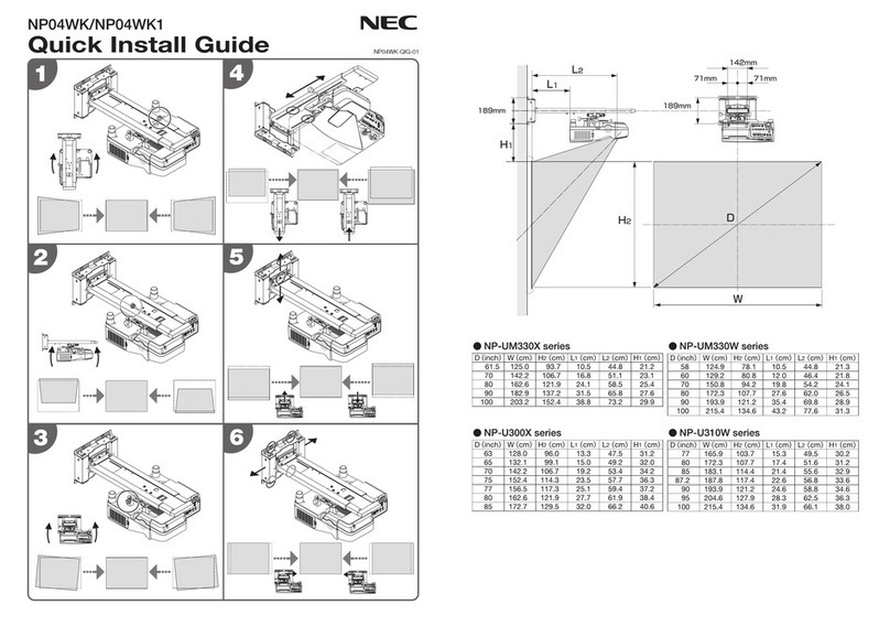 NEC NP-UM330W Series User manual