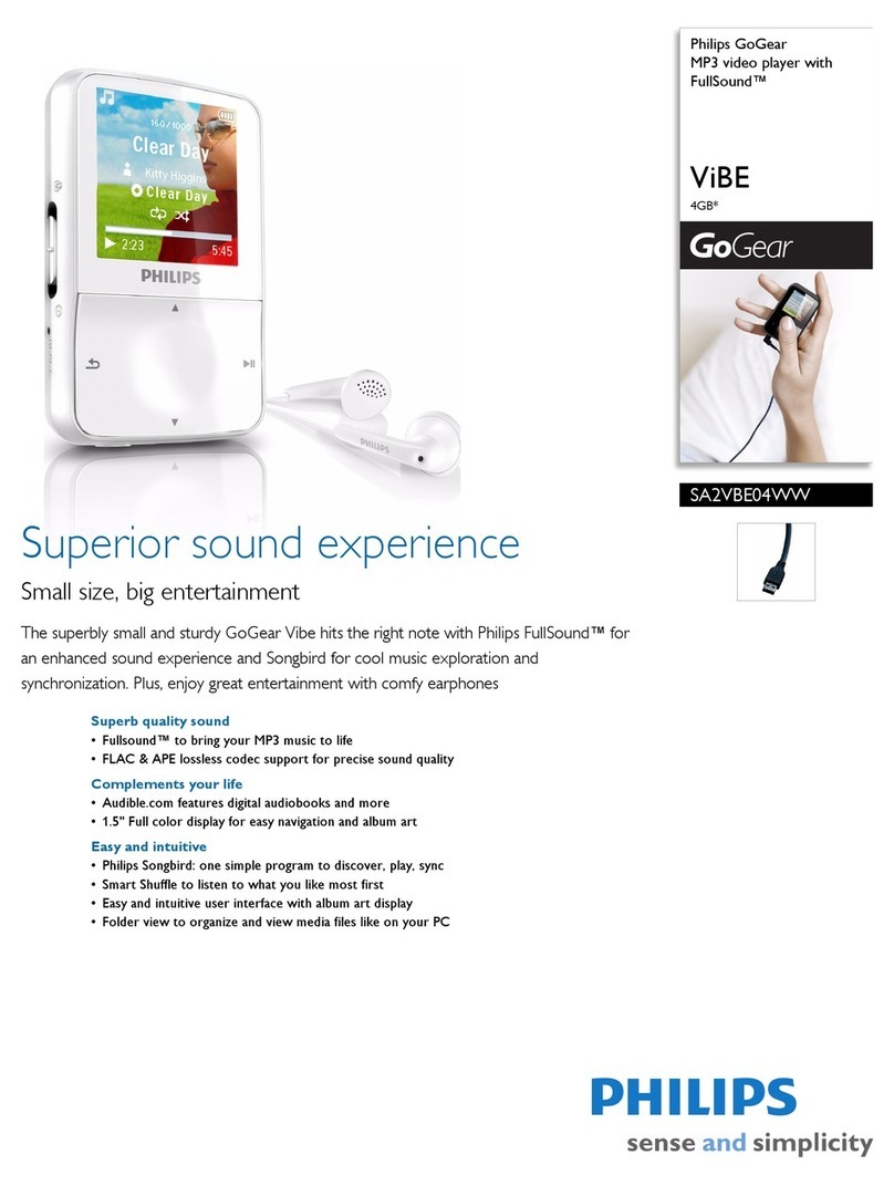 Philips GoGear SA2VBE04WW User manual