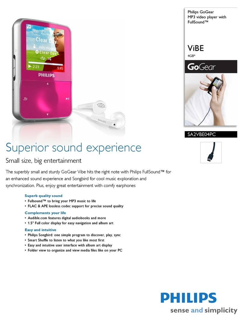 Philips GOGEAR VIBE SA2VBE04PC manual