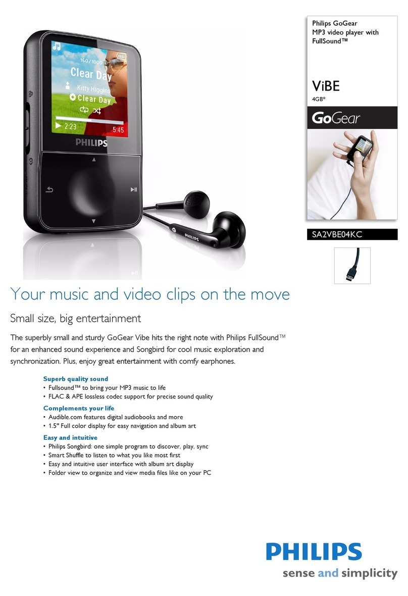 Philips GOGEAR  VIBE SA2VBE04KC manual