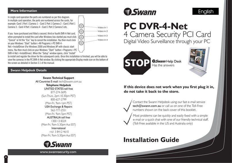Swann DIGITAL GUARDIAN DVR4-NET installation guide