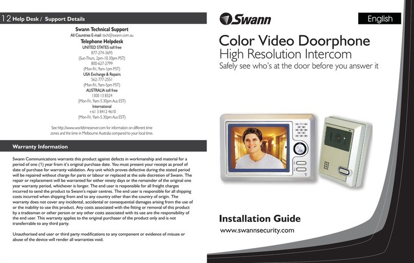 Swann Color Video Doorphone installation guide