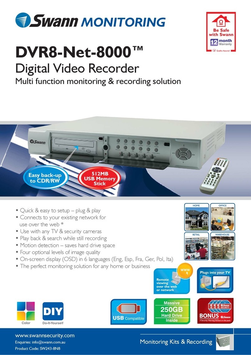 Swann DVR8-NET-8000 User manual