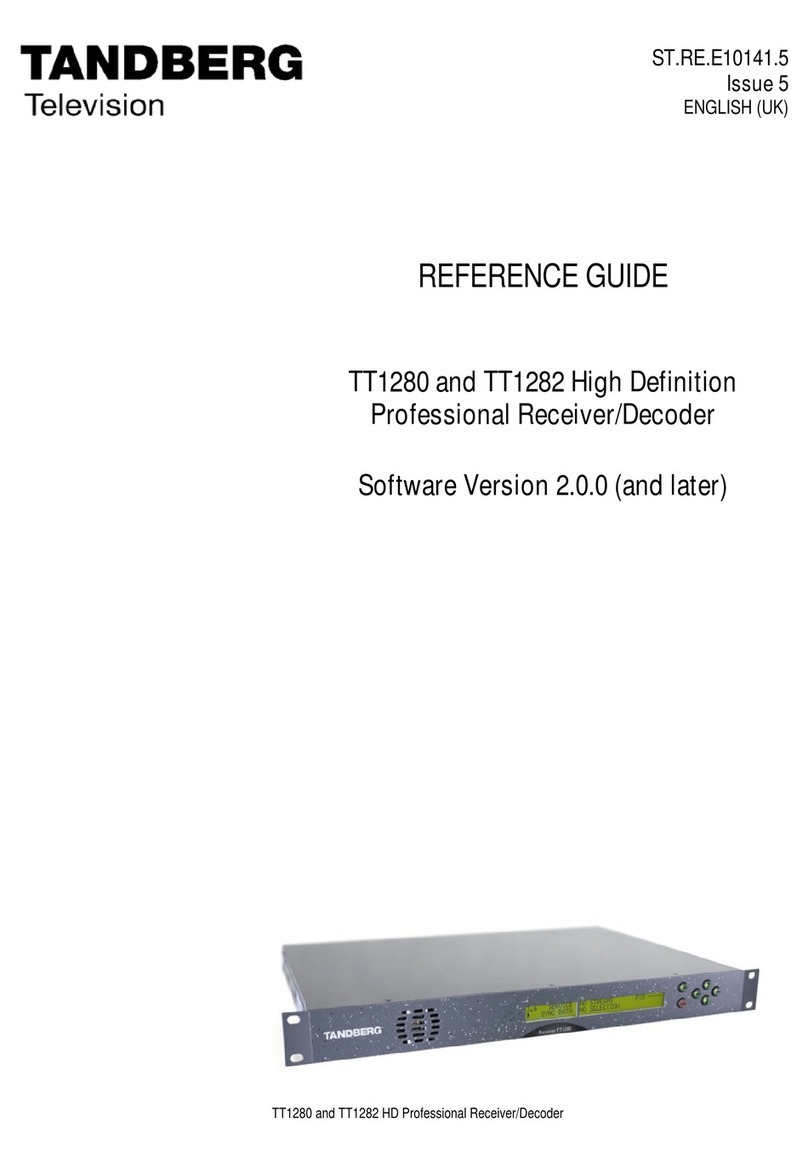 TANDBERG TT1280 reference guide