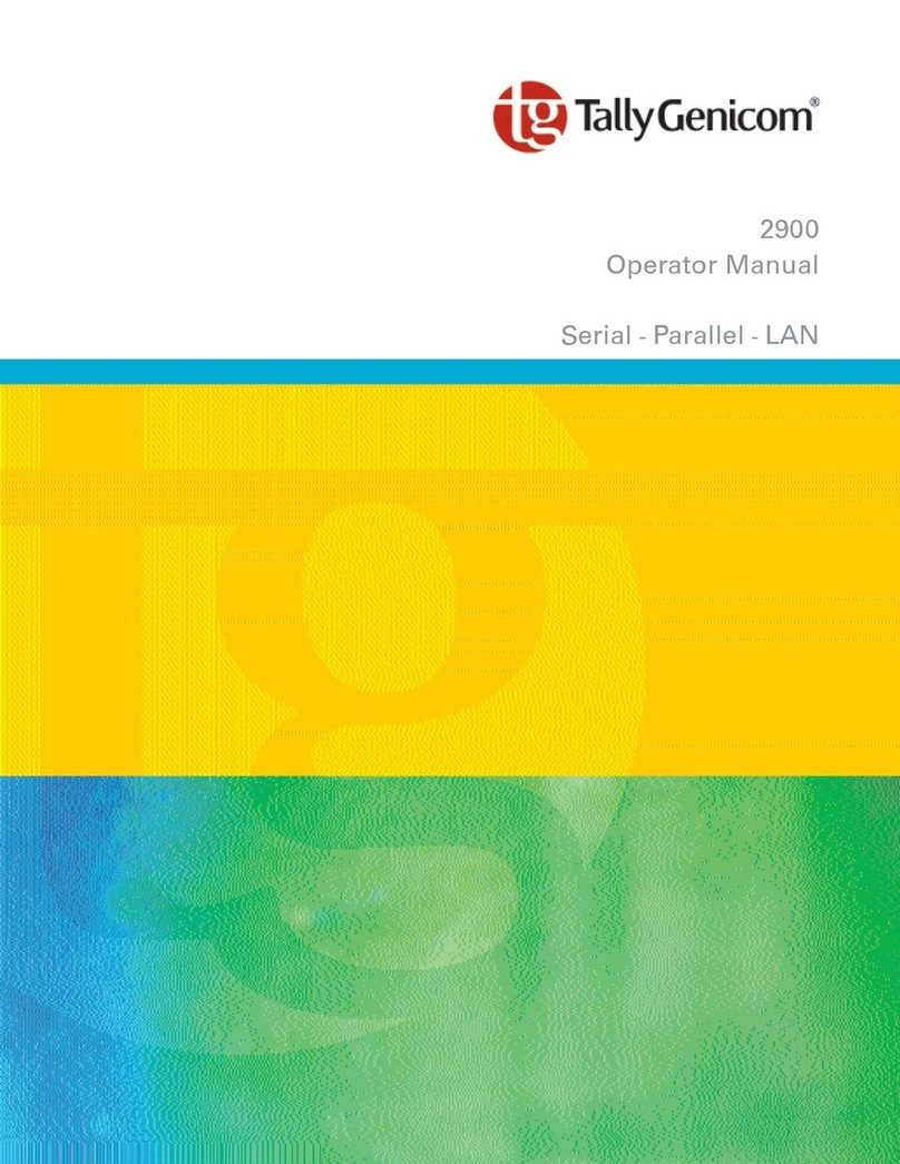 TallyGenicom 2900 - Operator's manual