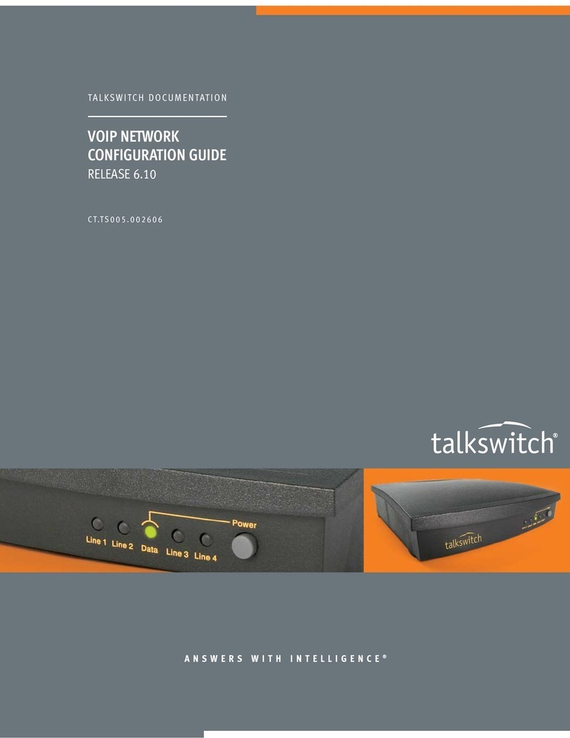 Talkswitch CT.TS005.002606 Configuration guide Talkswitch CT.TS005.002606 Configuration guide