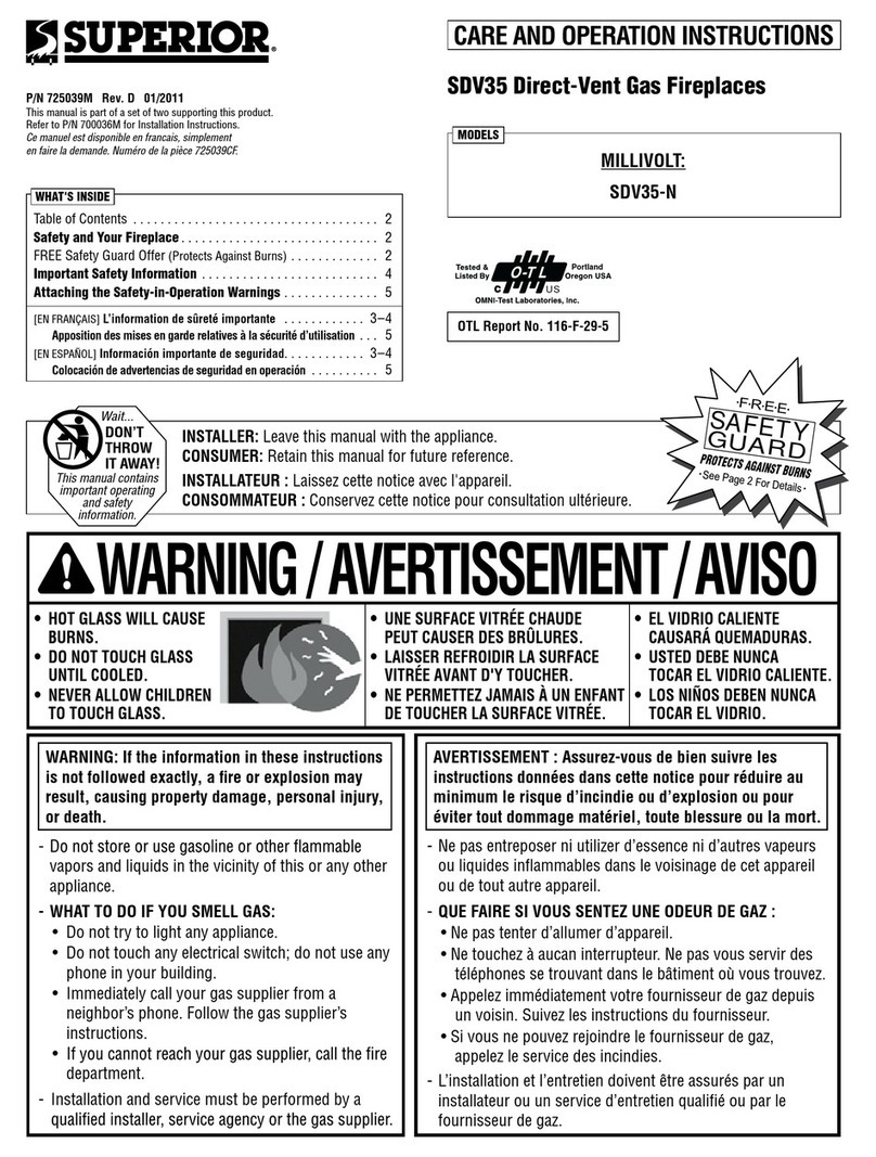 Superior SDV35-N User manual