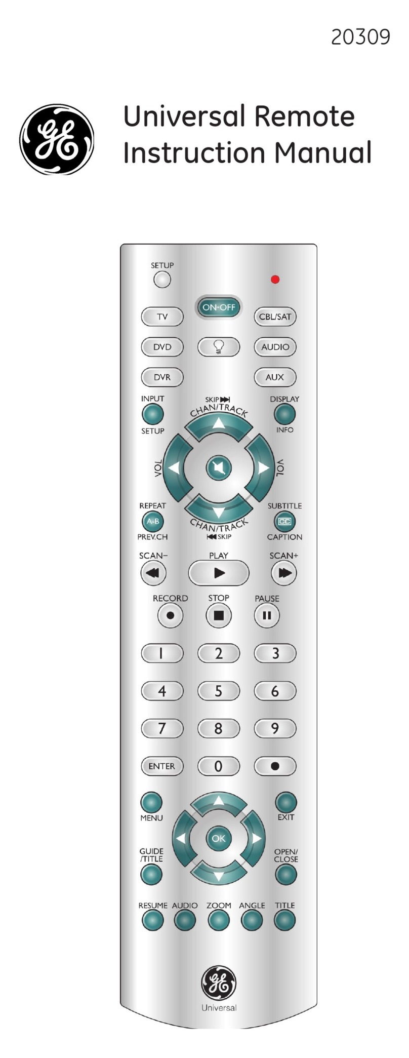 GE 20309 User manual