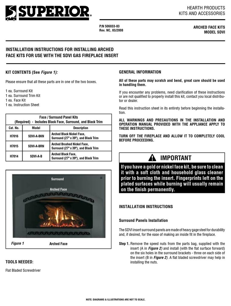 Superior ARCHED FACE KITS SDVI User manual