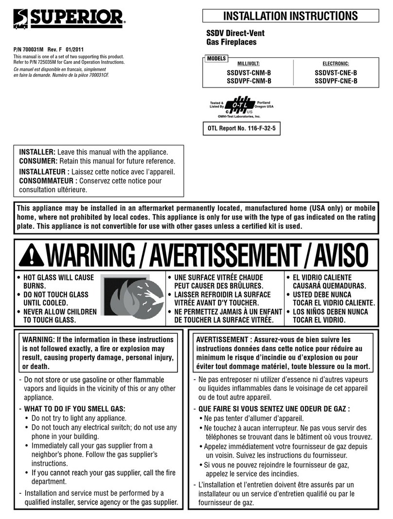 Superior SSDVPF-CNE-B installation instructions