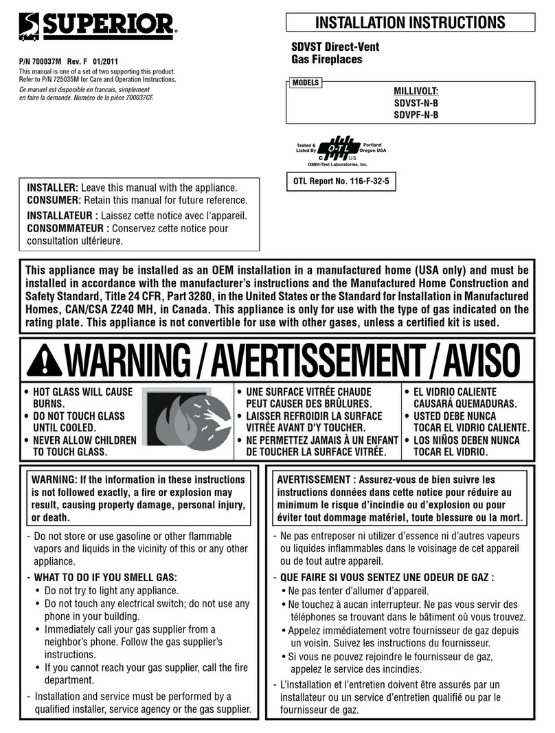 Superior SDVPF-N-B installation instructions Superior SDVPF-N-B installation instructions