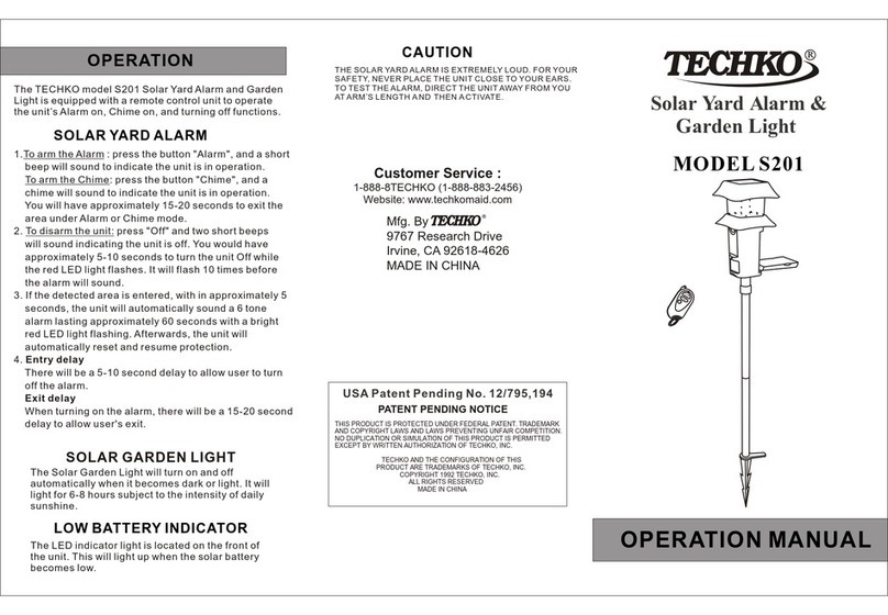 Techko S201 Operation manual