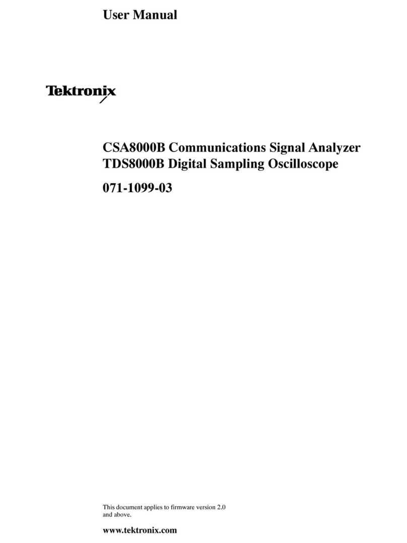 Tektronix CSA8000B Series User manual