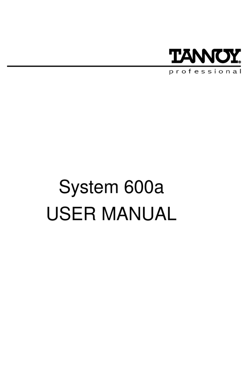 Tannoy SYSTEM 600a User manual