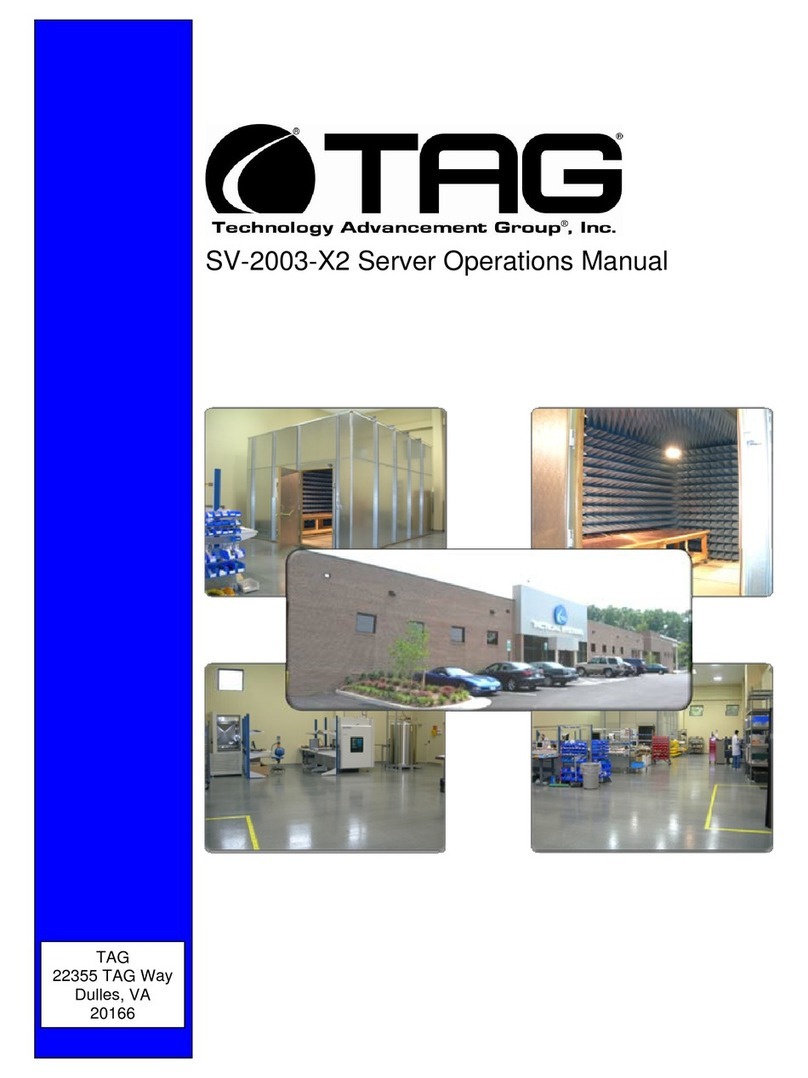 TAG SV-2003-X2 Operation manual