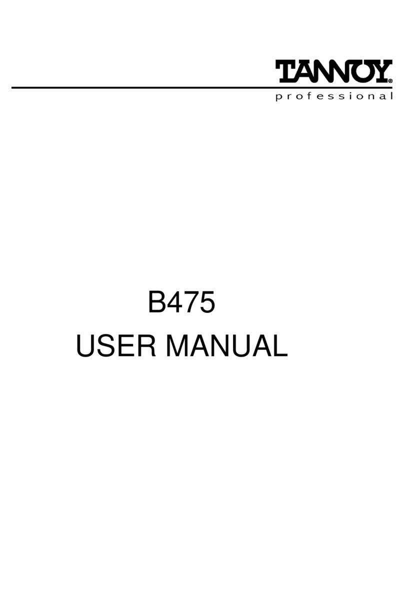 Tannoy B475 User manual