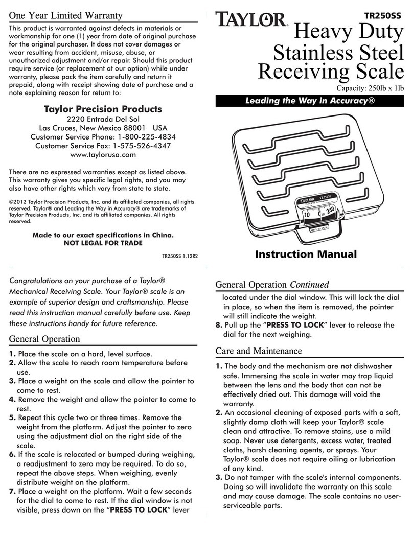 Taylor TR250SS instruction manual