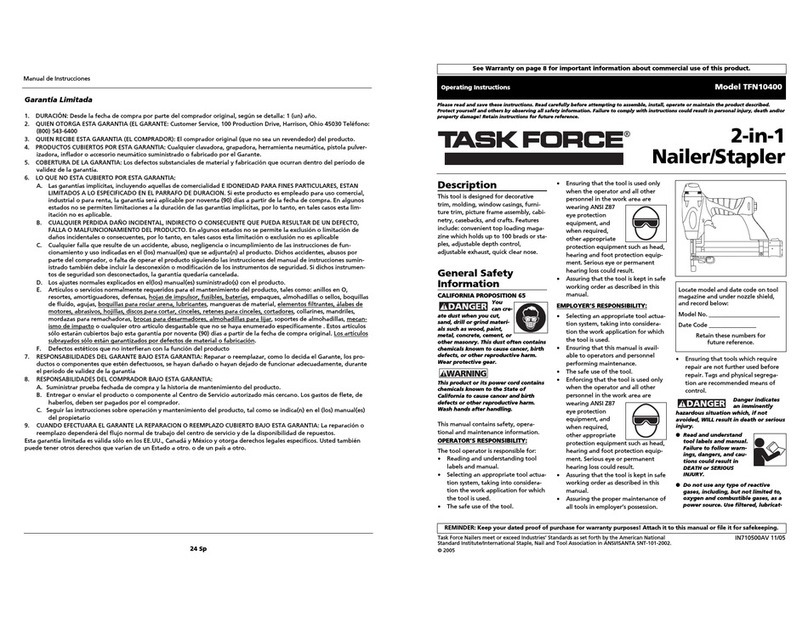 Task Force TFN10400 operating instructions