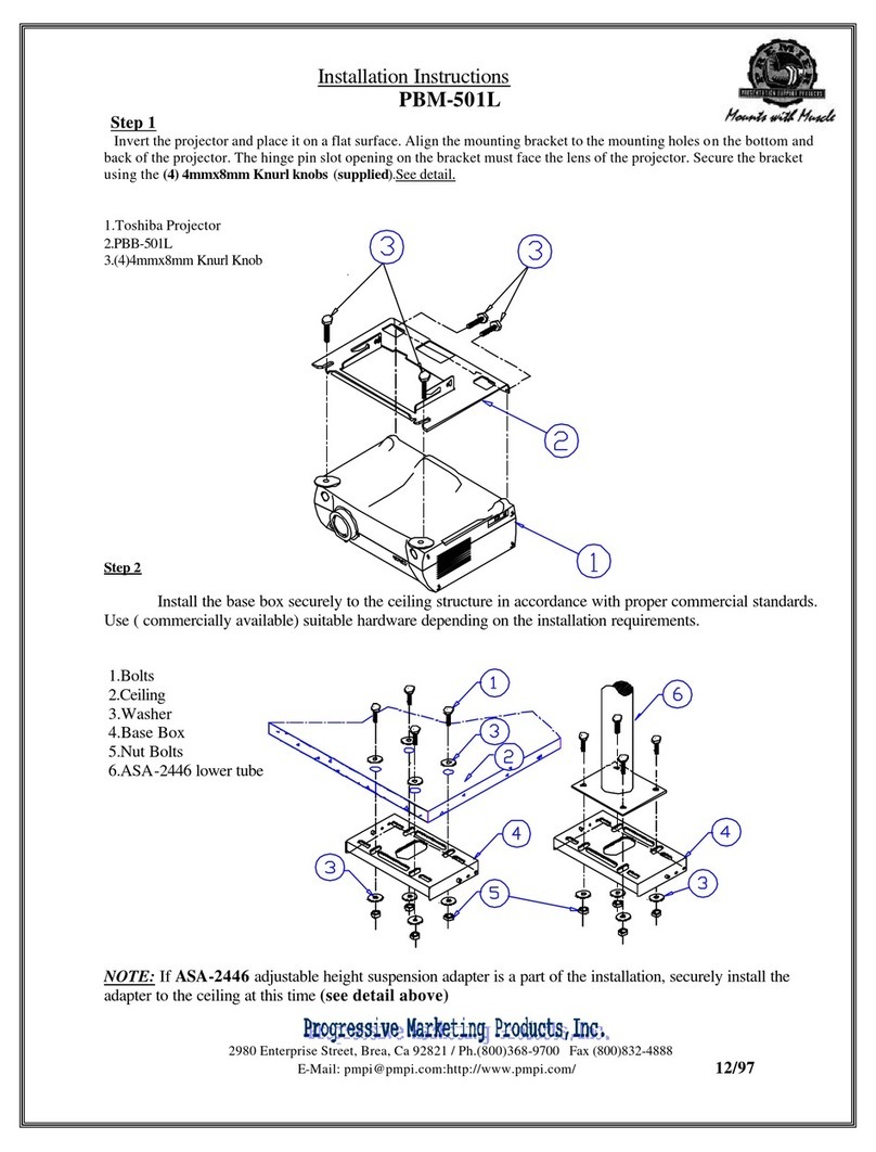 Premier PBM-501L installation instructions