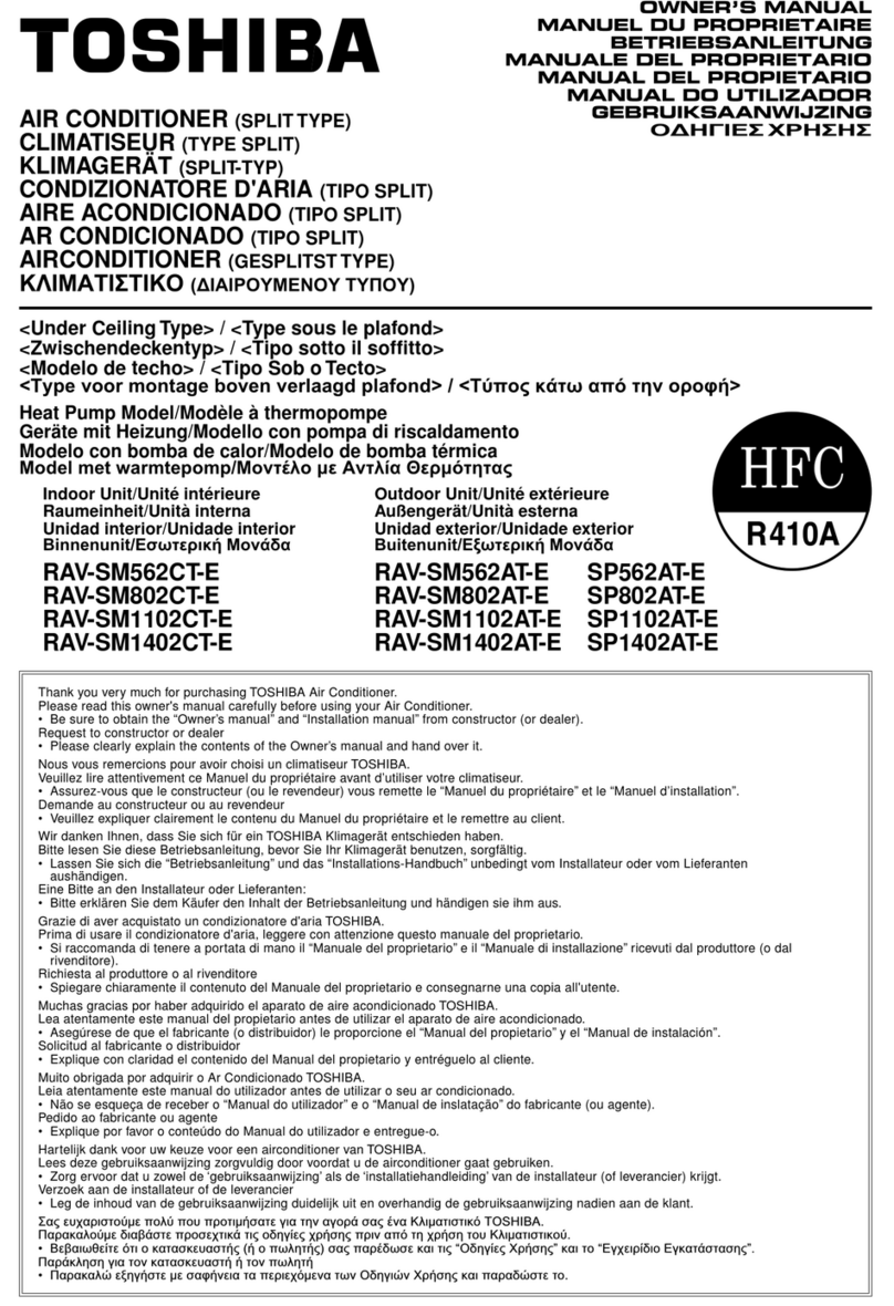 Toshiba RAV-SM562CT-E owner's manual
