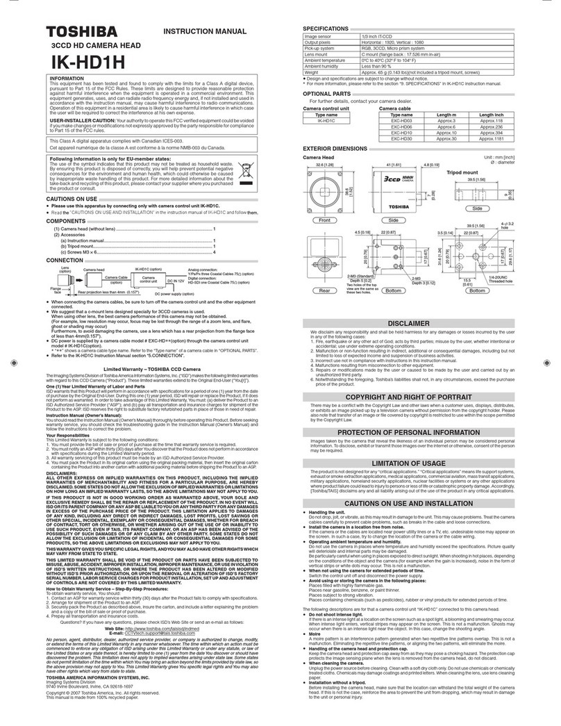 Toshiba IK-HD1H User manual