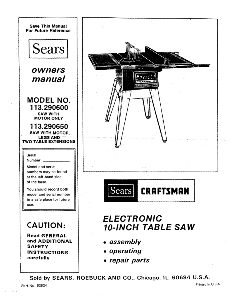 Craftsman 113.290650 User manual