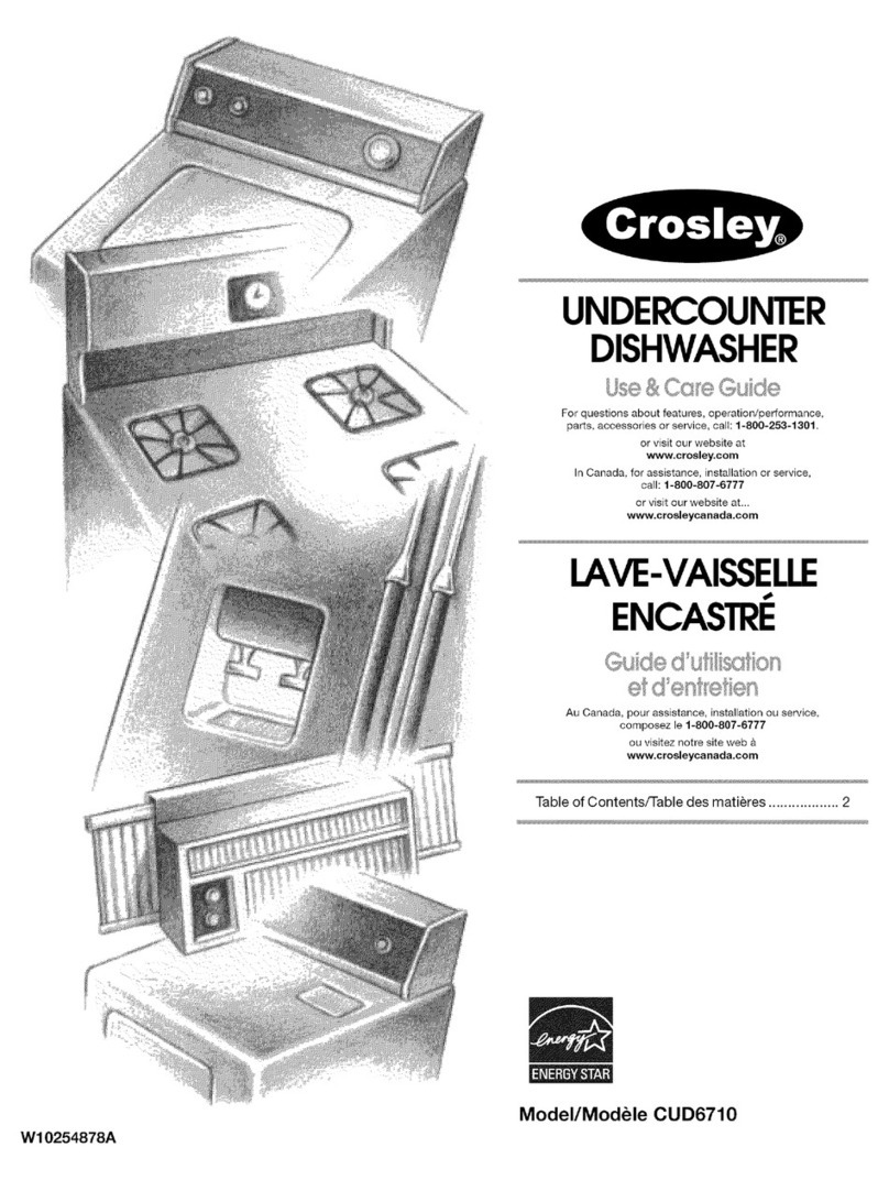 Crosley CUD6710 Use & care guide