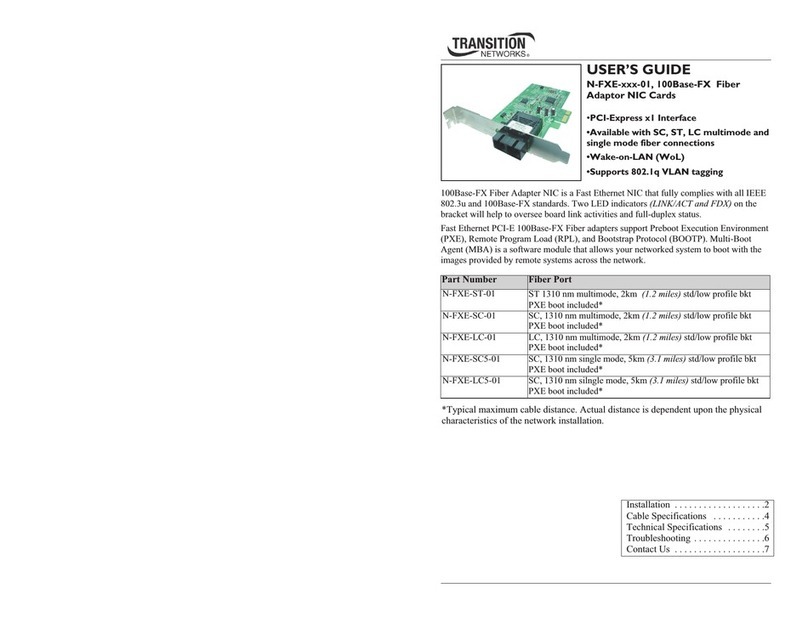 Transition Networks N-FXE-xxx-01 User manual