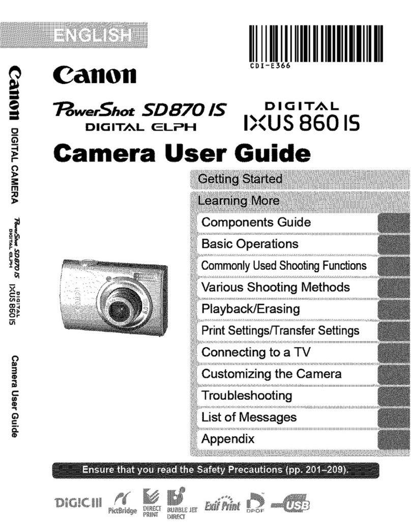 Canon Digital ixus860is user guide