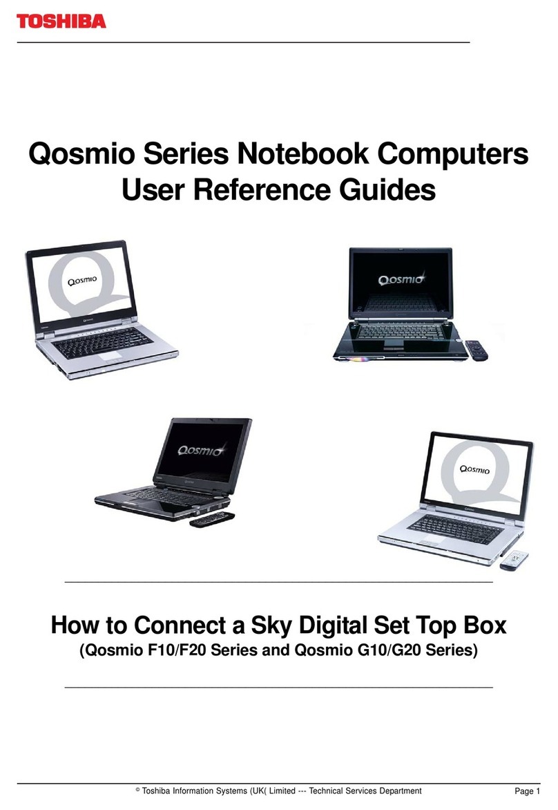 Toshiba Qosmio F10 Series Product information sheet