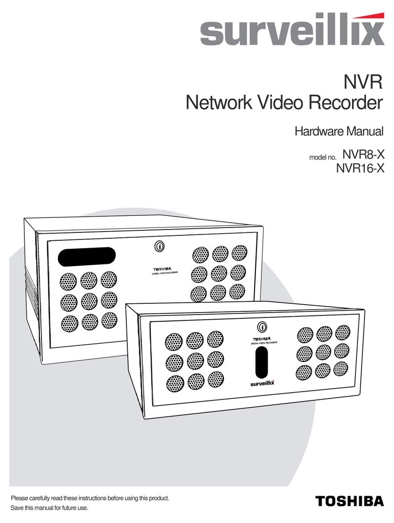 Toshiba NVR16-X Hardware manual