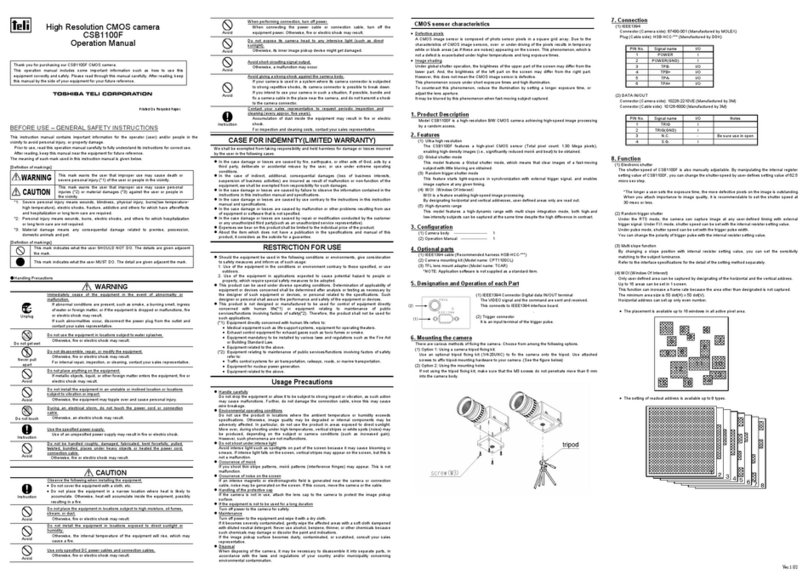Toshiba teli CSB1100F Operation manual
