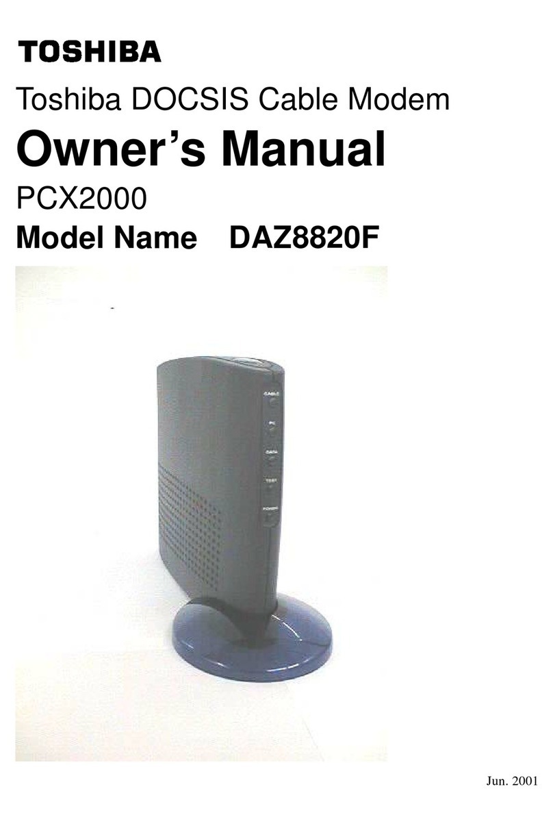 Toshiba DOCSIS DAZ8820F owner's manual
