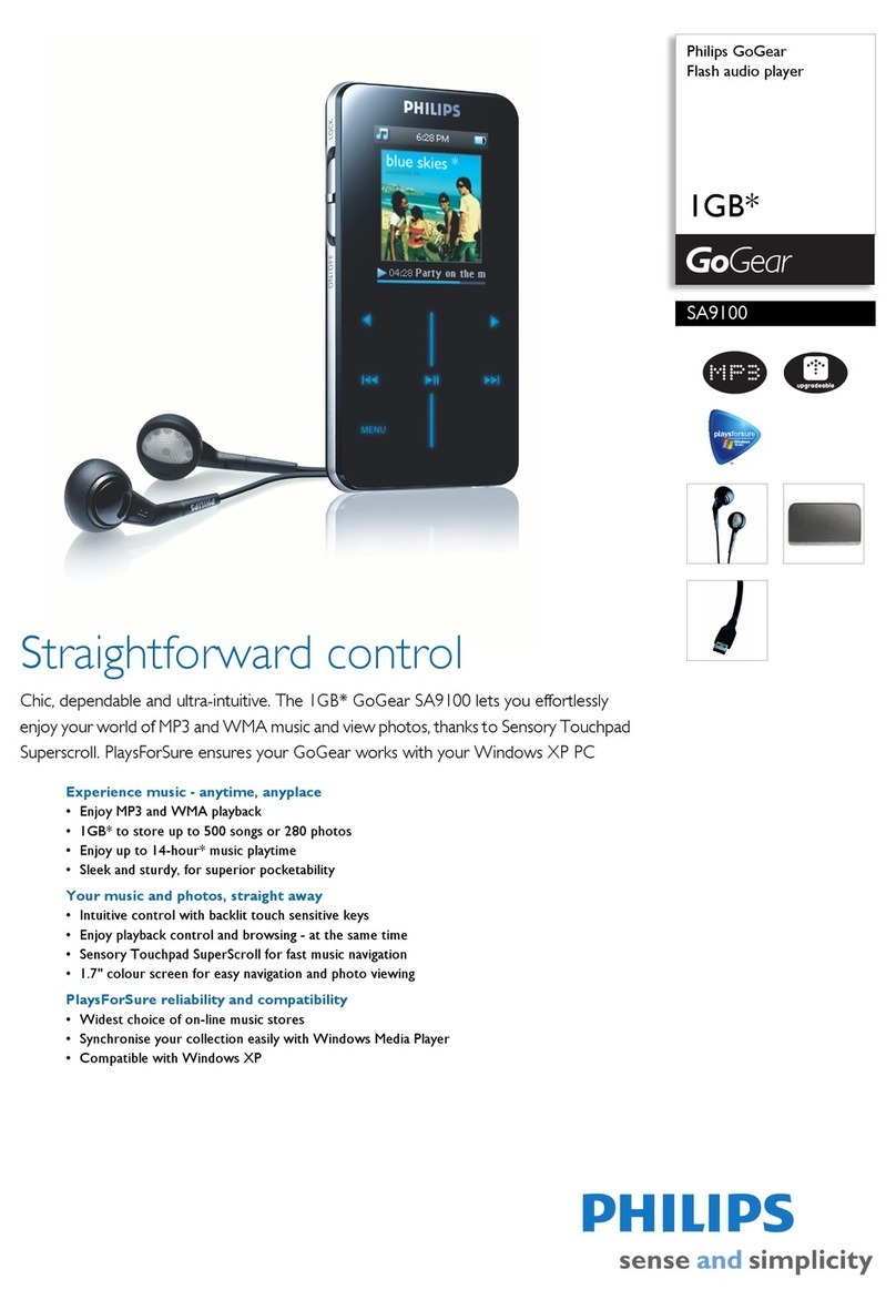 Philips GoGear SA9100 User manual