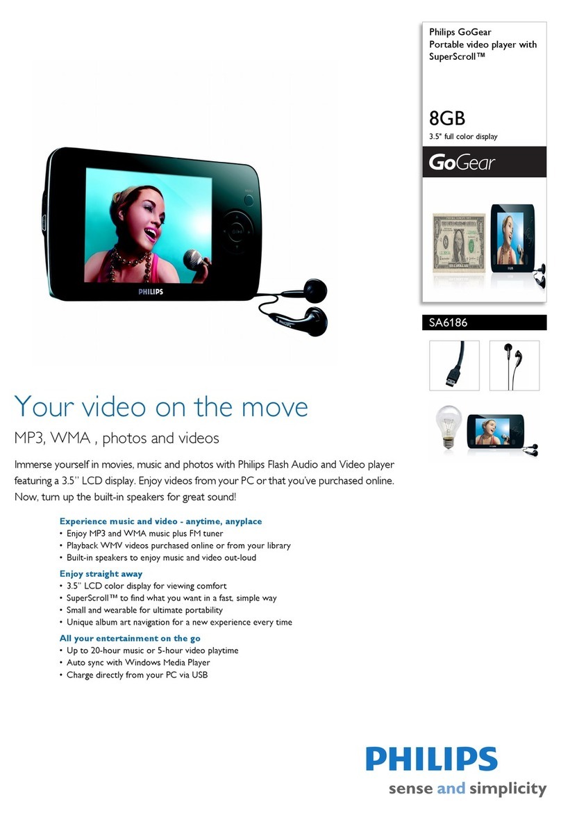 Philips GoGear SA6186 User manual