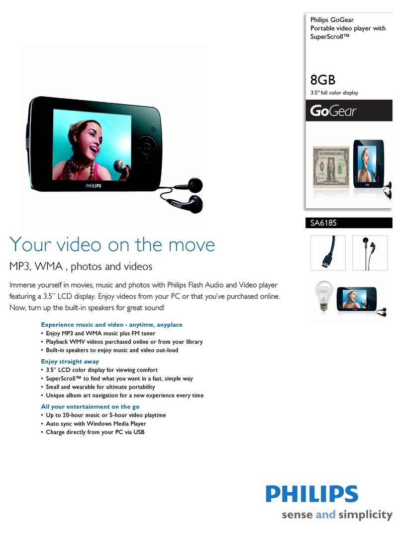 Philips GoGear SA6185 User manual