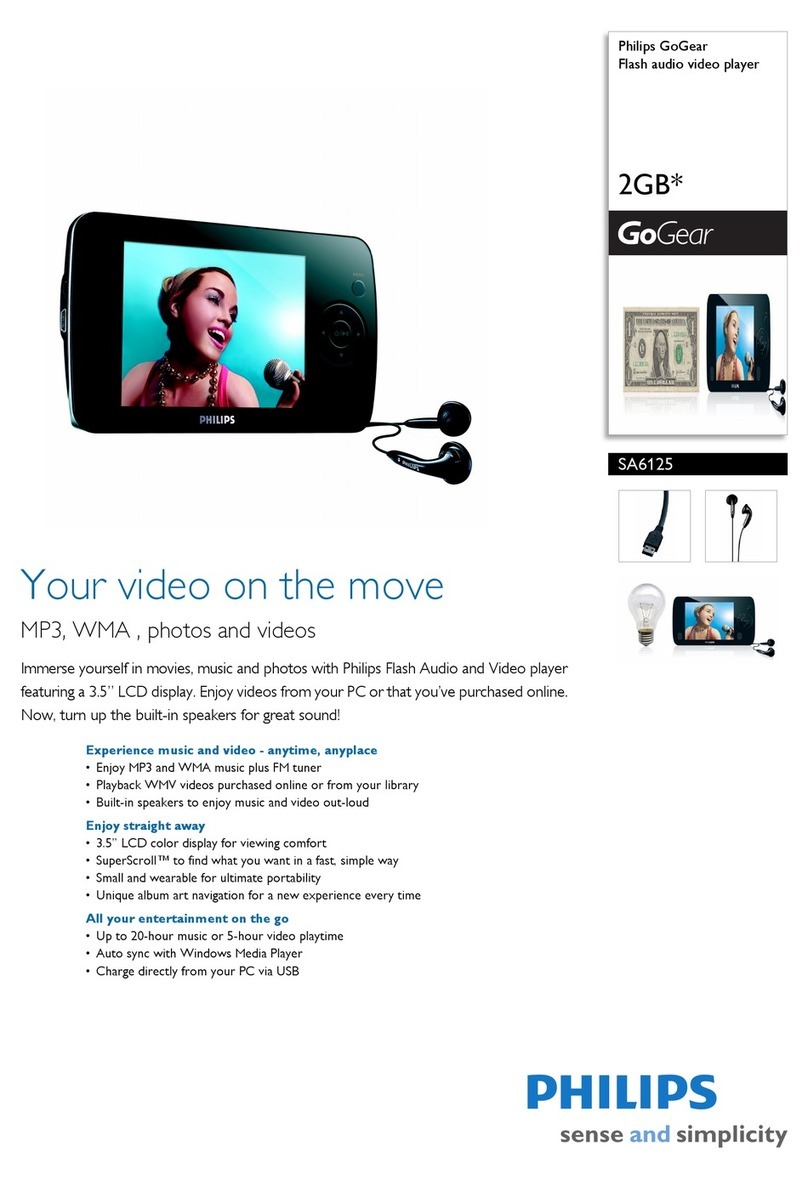 Philips GoGear SA6125 User manual
