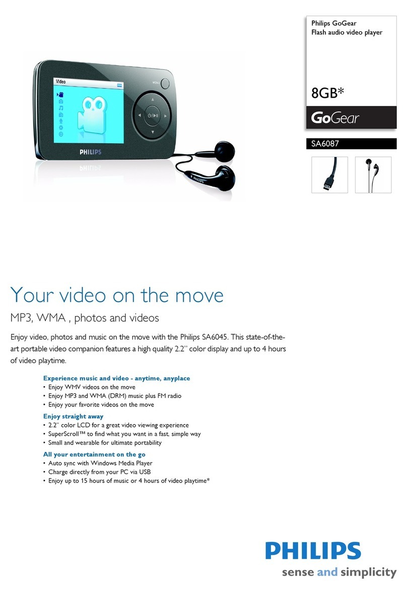 Philips SA6087 User manual