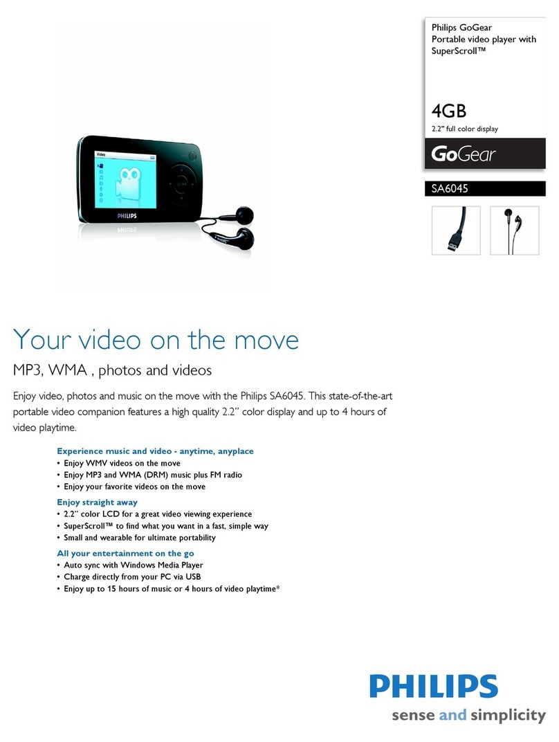 Philips SA6045 - GoGear 4 GB User manual