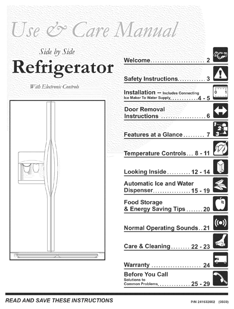Frigidaire GLHS36EEW Maintenance manual
