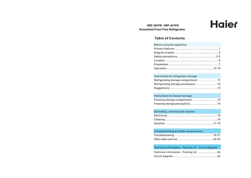 Haier HRF-381FR user manual