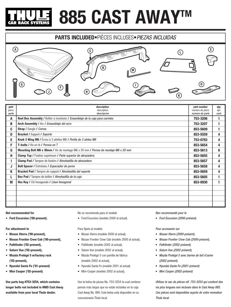 Thule CAST AWAY 885 installation instructions