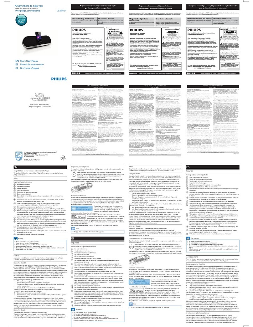 Philips DS7880/37 quick start guide