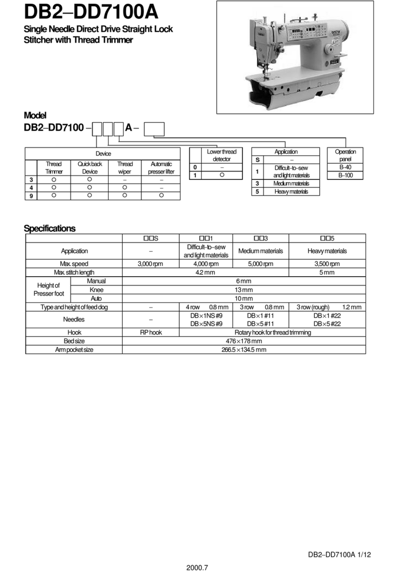 Brother DB2-DD7100A Specifications