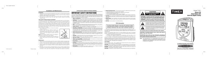 Timex T1251 User manual