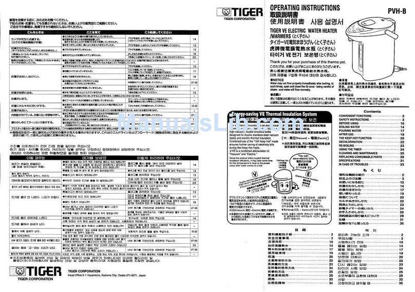 Tiger PVH-B manual